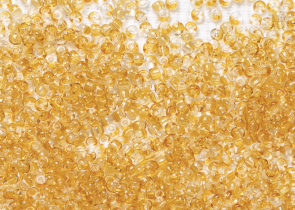 Бисер Чехия круглый 10/0 500г 10705 прозрачный с золотой серединкой внутри