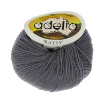Пряжа ADELIA " KATTY" 100% шерсть 10 * 50г 150 м №12 серый. Цена за упаковку 10 шт