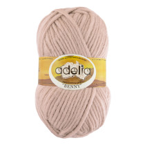 Пряжа ADELIA " BENNY" 100% шерсть 5 * 100 г 96 м №711 св. бежевый. Цена за упаковку 5 шт