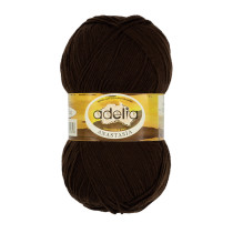 Пряжа ADELIA " ANASTASIA" 100% акрил 5 * 100 г 330 м №04 коричневый. Цена за упаковку 5 шт