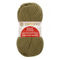 Пряжа Пехорская ПТ " Удачный выбор" 100% акрил 100 г 200 м №494 св. хаки. Цена за упаковку 5 шт