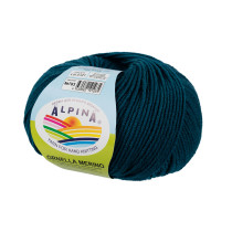 Пряжа ALPINA " ORNELLA MERINO" 100% мериносовая шерсть 10 * 50г 125 м №763 сине- зеленый. Цена за упаковку 10 шт