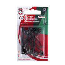 Булавки английские " KOH- I- NOOR" 55 ( 5110 №2- 1/ 2) в блистере 12 шт 45 мм черный