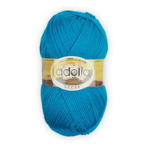 Пряжа ADELIA " LUCAS" 70% шерсть, 30% акрил 5 * 100 г 218 м №11 яр. голубой. Цена за упаковку 5 шт