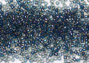 Бисер Япония круглый 15/0 10 г 0929 радужный, окрашенный изнутри