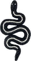 " Klart" набор для вышивания 10- 521 " Брошь. Черная змея" 4 х 7. 5 см