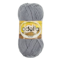 Пряжа ADELIA " AURA" 100% акрил 10 * 50г 250 м №012 св. серый. Цена за упаковку 10 шт