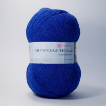 Пряжа Пехорская ПТ " Ангорская теплая" 60% акрил, 40% шерсть 100 г 480 м №026 василек. Цена за упаковку 5 шт
