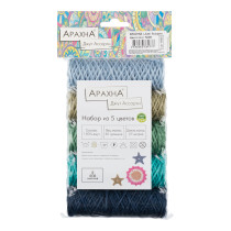 Пряжа ARACHNA "Jute" Ассорти 100% джут 5 х 30 г 27 м № 06. Цена за упаковку 5 шт