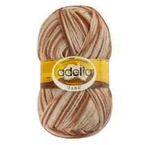 Пряжа ADELIA " JANE" 100% акрил 10 * 50г 227 м №18 св. бежевый- коричневый. Цена за упаковку 10 шт