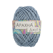 Пряжа ARACHNA "Jute" 100% джут 5 * 100 г 90 м № 009 св. голубой. Цена за упаковку 5 шт