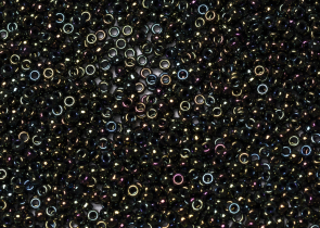 Бисер Япония MIYUKI Seed Beads 15/0 100г 0453 лесно-зелёный ирис металлизированный