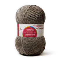 Пряжа из Троицка " Деревенька" 100% шерсть 10 * 100 г 170 м №371 натур. серый. Цена за упаковку 10 шт