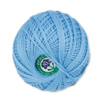 Пряжа ПНК Кирова " Ирис" 100% мерсеризованный хлопок 25 г 150 м №2706 голубой. Цена за упаковку 20 шт