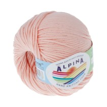 Пряжа ALPINA " RENE" 100% мерсеризованный хлопок 10 * 50г 105 м №011 персиковый. Цена за упаковку 10 шт