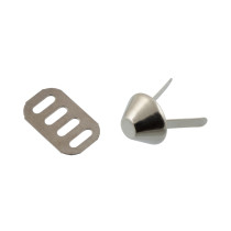 Фурнитура сумочная металл "Gamma" GH 02/12 Ножка для дна сумки d 12 мм №04 под никель 20 шт