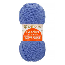 Пряжа Пехорская ПТ " Бисерная" 100% акрил 100 г 450 м №195 незабудка. Цена за упаковку 5 шт