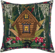Набор для вышивания " PANNA" " Золотая серия" PD- 7446 " Подушка. Избушка Бабы Яги" 40 х 40 см