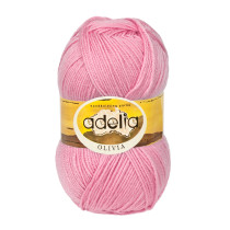 Пряжа ADELIA " OLIVIA" 60% акрил, 40% шерсть 5 * 100 г 250 м №04 розовый. Цена за упаковку 5 шт