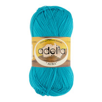Пряжа ADELIA " AURA" 100% акрил 10 * 50г 250 м №086 яр. голубой. Цена за упаковку 10 шт