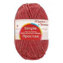 Пряжа из Троицка " Простая" 50% шерсть, 50% акрил 10 * 100 г 200 м №816 красный меланж. Цена за упаковку 10 шт