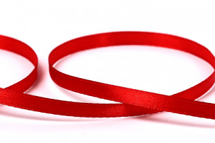 Лента атласная 6 мм ( 1/ 4 ") " Gamma" №104 т. красный