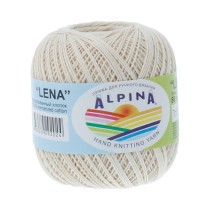 Пряжа ALPINA "LENA" 100% мерсеризованный хлопок 10 * 50г 280 м №05 св.бежевый. Цена за упаковку 10 шт