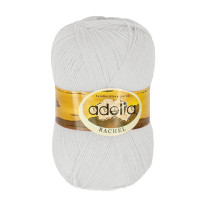 Пряжа ADELIA " RACHEL" 90% шерсть, 10% полиэстер 5 * 100 г 400 м №01 БЕЛЫЙ. Цена за упаковку 5 шт