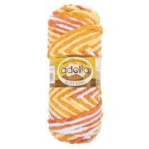 Пряжа ADELIA " BABY MIMI" 100% полиэстер 5 * 100 г 80 м №07 белый- св. желтый- бл. коричневый- св. коричневый. Цена за упаковку 5 шт