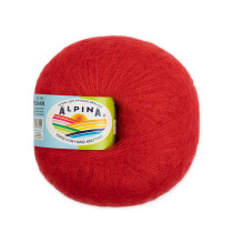 Пряжа ALPINA " MEGHAN" 73% кид мохер, 27% нейлон 4 * 50г 390 м №13 красный. Цена за упаковку 4 шт
