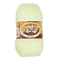 Пряжа ADELIA " HAPPY" 100% акрил 10 * 50г 128 м №05 молочный. Цена за упаковку 10 шт
