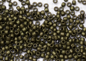 Бисер Япония круглый 15/0 100 г 0617 темно-оливковый, матовый