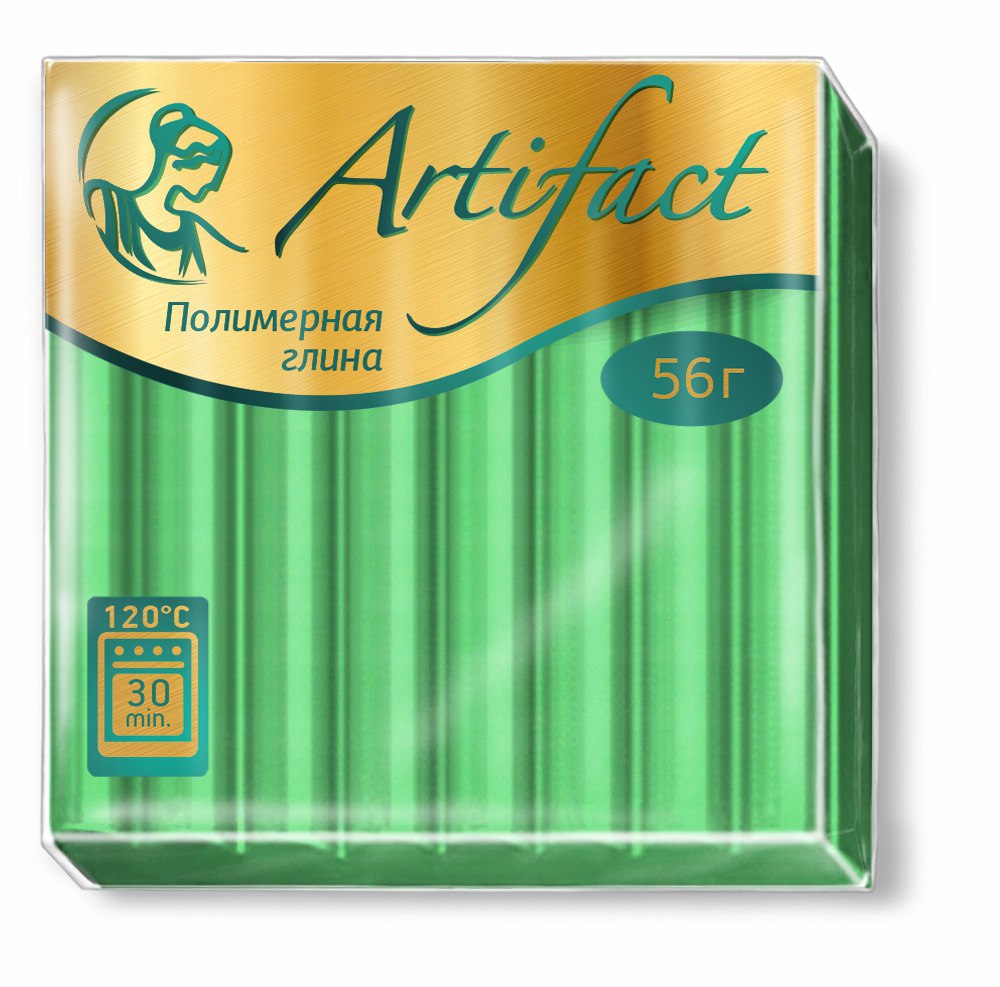Полимерная глина Артефакт 56 гр. флуоресцентный зеленый