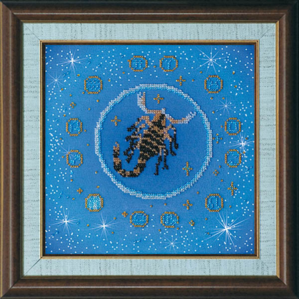 Набор для вышивки бисером на холсте «Скорпион" из серии "Знаки Зодиака"»