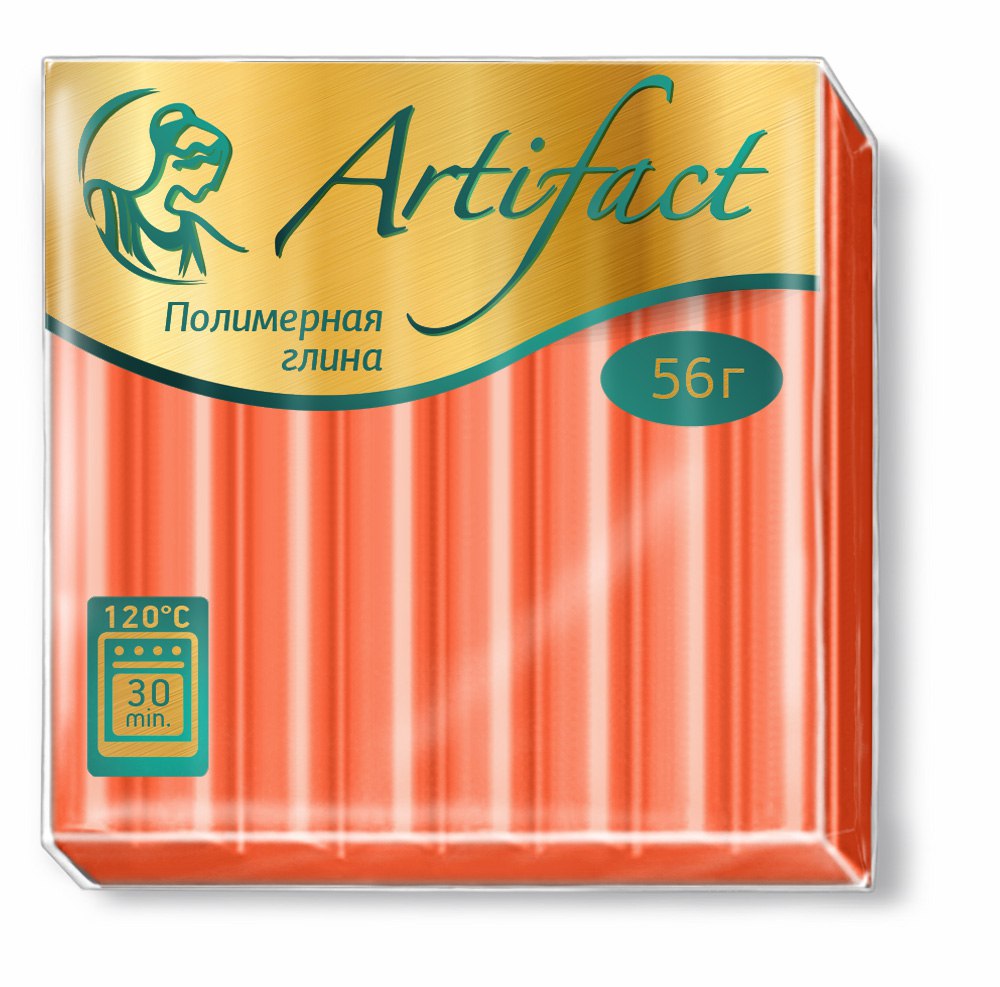 Полимерная глина Артефакт 56 гр. флуоресцентный оранжевый
