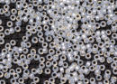 Бисер Япония MIYUKI Seed Beads 15/0 100г 0551 белый опал позолоченная линия внутри