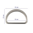 Фурнитура сумочная металл "Gamma" GH 21/30 Полукольцо литое d 30 мм №04 под никель 10 шт