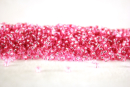 Бисер Япония круглый 11/0 250 г 0038 розовый, серебряная линия внутри