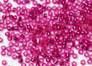 Бисер Япония MIYUKI Seed Beads 15/0 100г 1436 окрашенный малина серебряная линия внутри