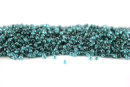 Бисер Япония круглый 11/0 250г 0377 светлый сапфир/металлизированный бирюзовый, окрашенный изнутри