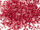 Бисер чешский PRECIOSA рубка 10/0 97050 красный, серебряная линия внутри