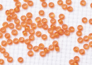 Бисер Чехия круглый 10/0 50г 95036 оранжевый прозрачный, белая линия внутри