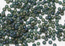 Бисер Чехия круглый 10/0 500 г 51150m прозрачный темно-зеленый радужный матовый