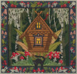 Набор для вышивания " PANNA" " Золотая серия" PD- 7446 " Подушка. Избушка Бабы Яги" 40 х 40 см