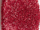 Бисер чешский PRECIOSA рубка 10/0 97050 красный, серебряная линия внутри