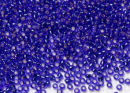 Бисер Япония круглый 11/0 250г 0028 Square/квадратное отверстие, кобальт, серебряная линия внутри