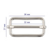 Фурнитура сумочная металл "Gamma" GH 05/32 Шлевка 38 х 21 мм №04 под никель 20 шт