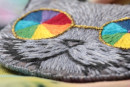 Набор для вышивания " PANNA" " Живая картина" JK- 2218 " Брошь. Кот в радужных очках" 