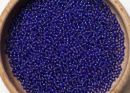 Бисер Япония круглый 11/0 250г 0028 Square/квадратное отверстие, кобальт, серебряная линия внутри