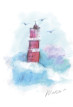 " ФРЕЯ" RPSA- 0005 " Акварельные зарисовки. Маяк и трамвай" Скетч для раскраш. акварельными карандашами 29. 7 х 21 см 2 л. . 